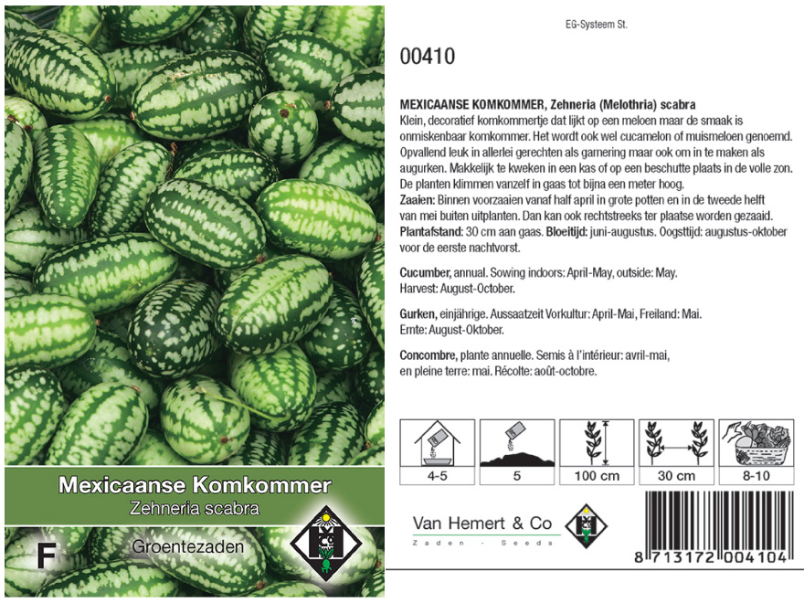 Zehneria scabra Mexicaanse Minikomkommer, Miniaugurk,  Muismeloen