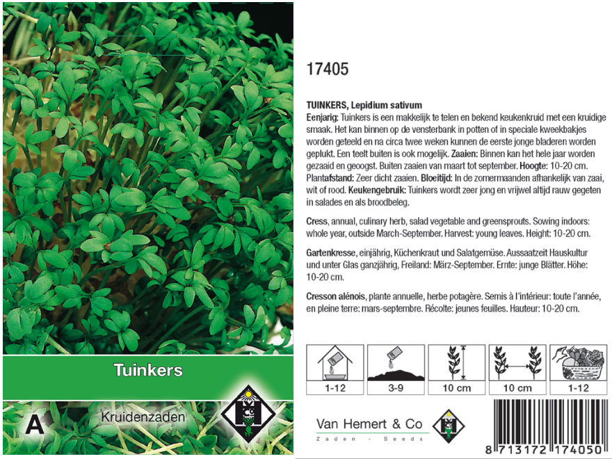 Lepidium sativum Tuinkers