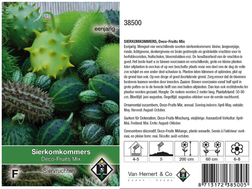 Cucumis  'Deco-Fruits Mix' Sierkomkommers
